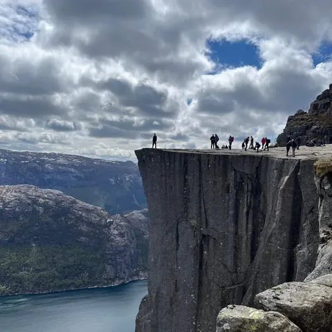 The Preikestolen plateau high above the Lysefjord